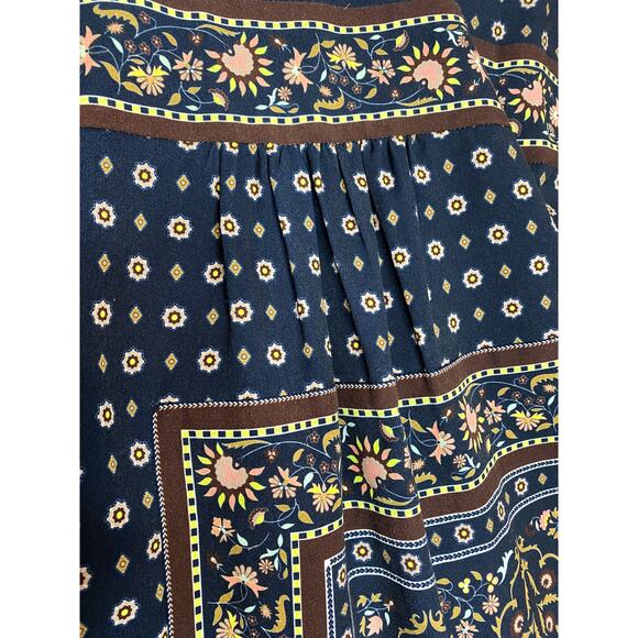 JONATHAN SIMKHAI Scarf Print Peasant Faux Wrap Long Sleeve Blouse US XS NWT - Picture 4 of 11